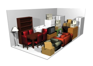 10x20 drive-up self storage unit — what fits inside