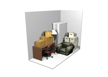5x10 drive-up self storage unit — what fits inside
